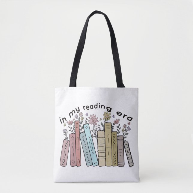Funny Book Reader Quote In My Reading Era Groovy L Tote Bag (Front)