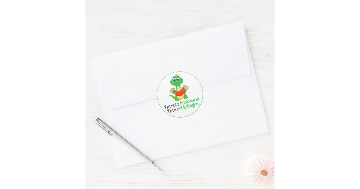 Funny Book Reading - Bookworm Classic Round Sticker | Zazzle