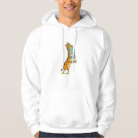 Funny Book Reading Giraffe I Love My Library