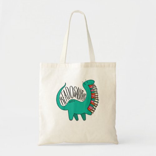 Funny Book Readosaurus Dinosaur Books Library Read Tote Bag