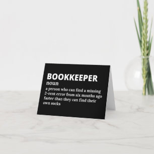 Funny Bookkeeper Definition Letterpress Thank You Card