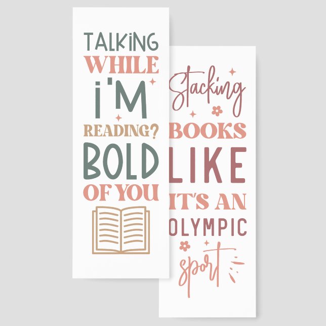 Funny Bookmark Sayings (Front & Back)