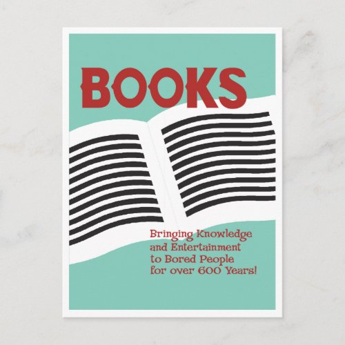 Funny Books Postcard