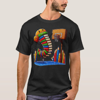 Funny Bookworm Basketball Graphic for Readers and  T-Shirt