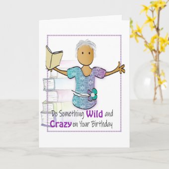 Funny Bookworm Birthday Card for Her | Zazzle