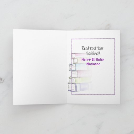 Funny Bookworm Birthday Card for Her | Zazzle
