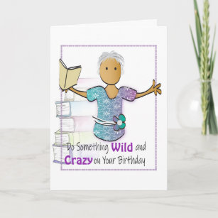 Funny Bookworm Birthday Card for Her
