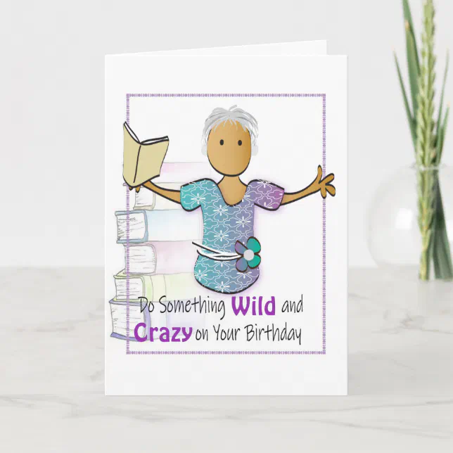 Funny Bookworm Birthday Card for Her | Zazzle