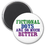 Funny Bookworm Fictional Boys Are So Much Better Magnet
