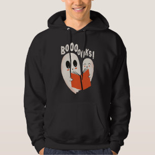 Funny Bookworm Ghost Halloween Costume Boooooks Hoodie