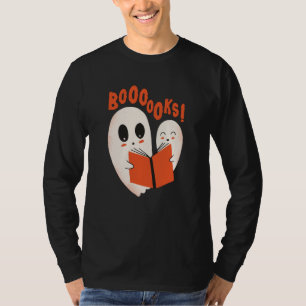 Funny Bookworm Ghost Halloween Costume Boooooks T-Shirt