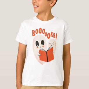 Funny Bookworm Ghost Halloween Costume Boooooks T-Shirt