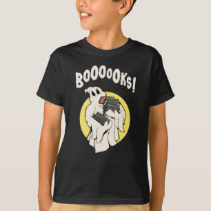 Funny Bookworm Ghost Halloween Costume Boooooks T-Shirt