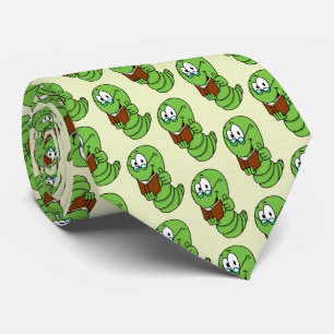 Funny Bookworm Neck Tie
