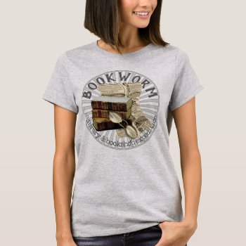 Funny Bookworm Old Books T-shirt by Specialeetees at Zazzle