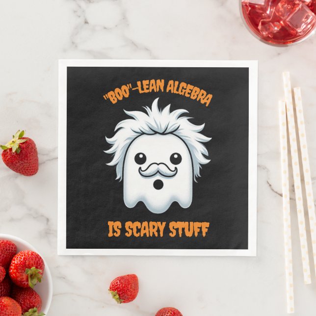 Funny Boolean Algebra is Scary Stuff Paper Dinner Napkins (Insitu)