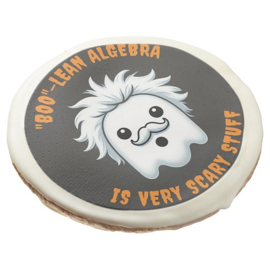 Funny Boolean Algebra is Very Scary Stuff Sugar Cookie (Angled)