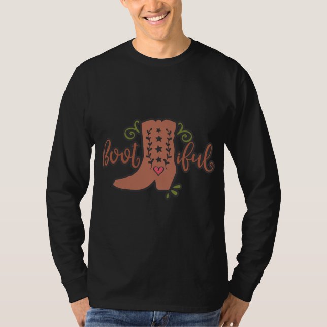 Funny Boot Iful Cowgirl Ideas T-Shirt (Front)