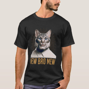 Funny Bootleg Mewing Cat Looksmaxxing Meme Mew Bro T-Shirt