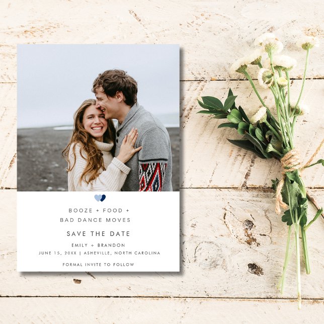 Funny Booze Bad Dance Moves Wedding Photo Save The Date (Funny Booze Bad Dance Moves Wedding Photo Save The Date)