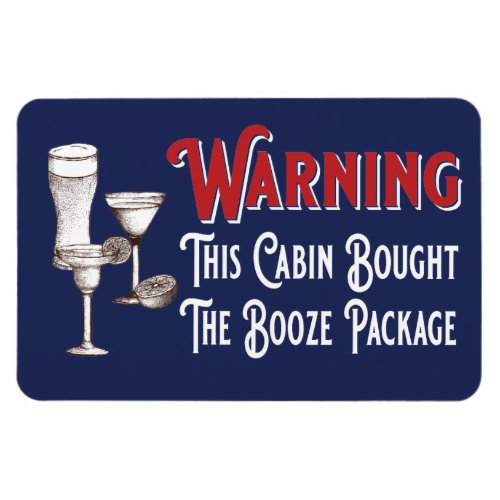 Funny Booze Cabin Door Cruise Ship Magnet
