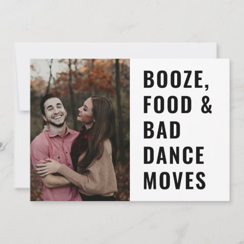 Funny Booze Food Bad Dance Moves Save the Date