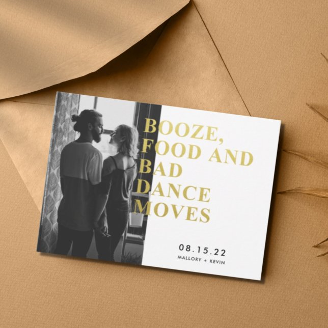 Funny Booze Food Bad Dance Moves Save the Date (Creator Uploaded)