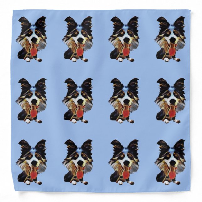 Funny Border Collie Bandana (Front)