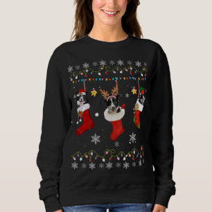 Funny Border Collie Christmas Socks Lights Gift Do Sweatshirt