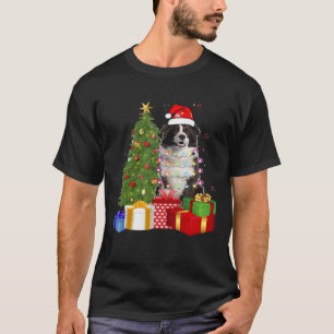 Funny Border Collie Christmas Tree Merry Christmas T-Shirt