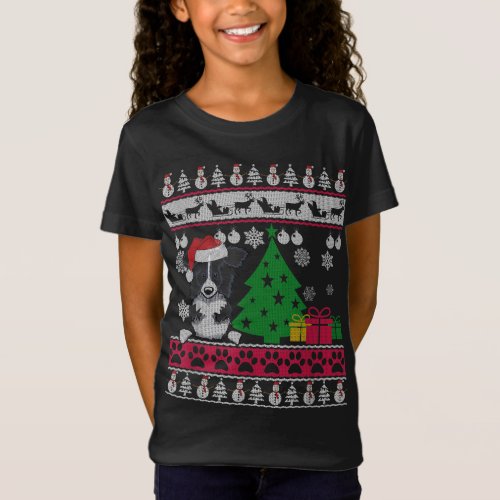 Funny Border Collie Christmas Ugly Sweater Dog Lov