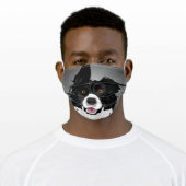 Funny Border Collie Dog Adult Cloth Face Mask (Worn)