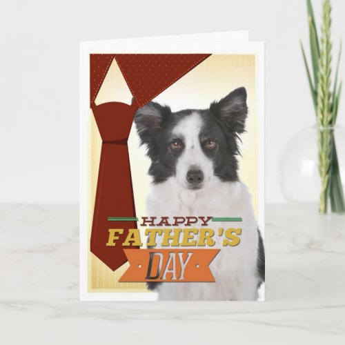 Funny Border Collie Fathers Day Card