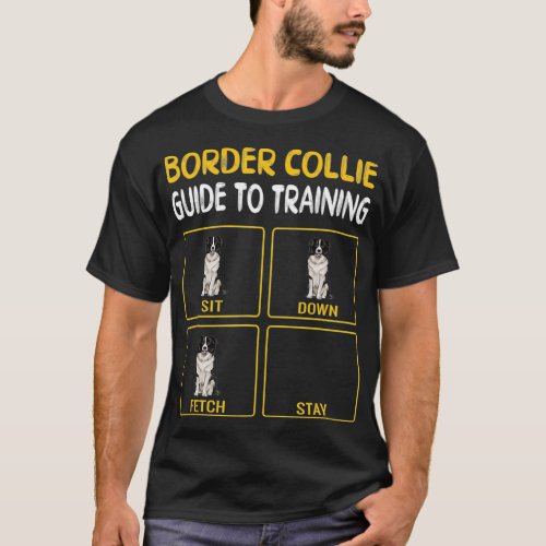 Funny Border Collie Guide To Training Dog T_Shirt