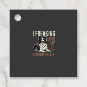 Funny Border Collie Love Dog Favor Tags