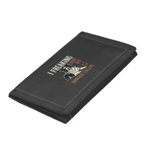 Funny Border Collie Love Dog Trifold Wallet