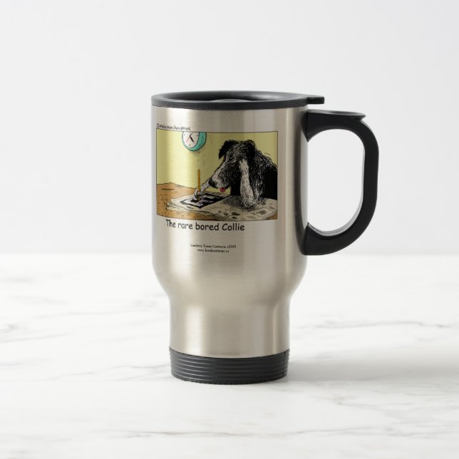 Funny Border Collie Travel Mug (Right)