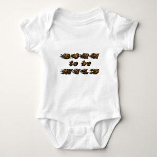 Funny Born to be Wild Tiger Wildlife Typography Baby Bodysuit