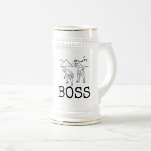 FUNNY BOSS BEER STEIN, WHIP BEER STEIN