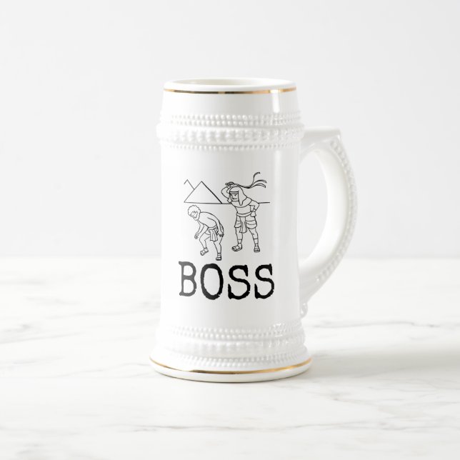 FUNNY BOSS BEER STEIN, WHIP STEIN (Front Right)