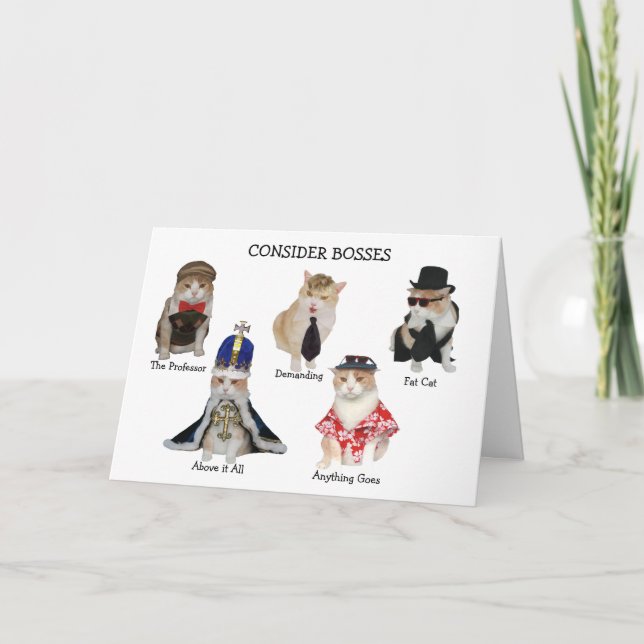 Funny Boss  Birthday Card (Front)