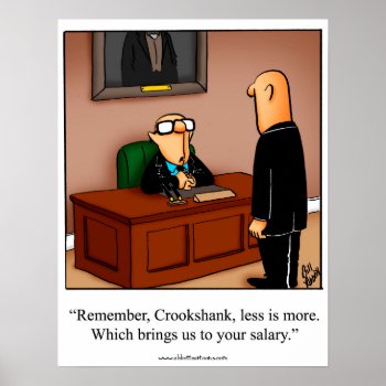 Funny Boss / Business Humor Poster Gift by Pandemoniumcartoons at Zazzle