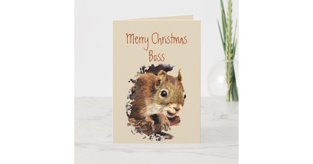 Funny Boss Christmas from us Nuts Card Zazzle