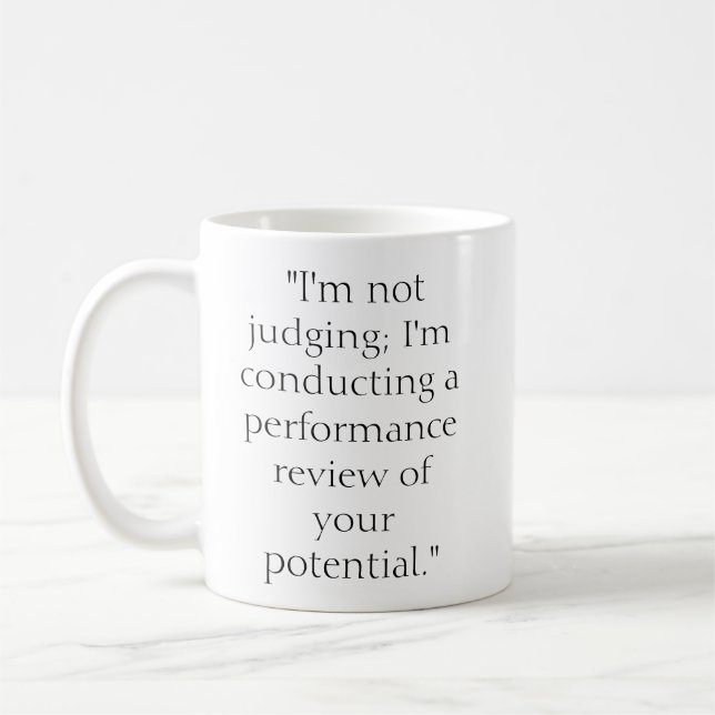 Funny Boss Humor Typography Coffee Mug (Left)