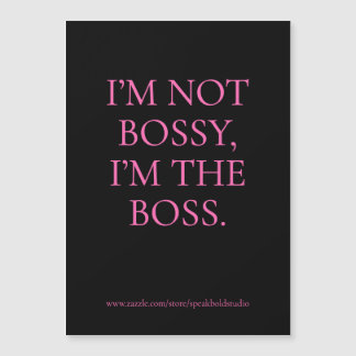 Funny Boss Lady Quote Personalized Magnetic Card
