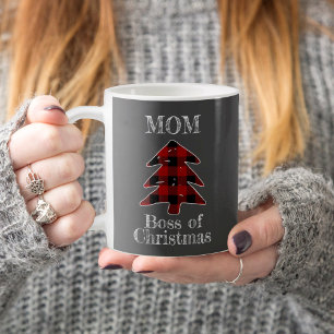 Funny Boss of Christmas Buffalo Plaid Tree Coffee Mug
