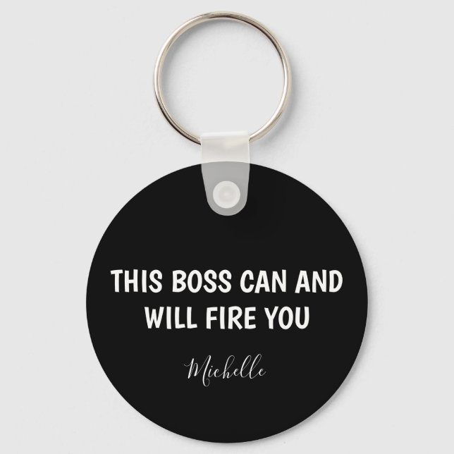Funny Boss Personalized Keychain (Front)
