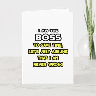 Funny Boss T-Shirts and Gifts Card