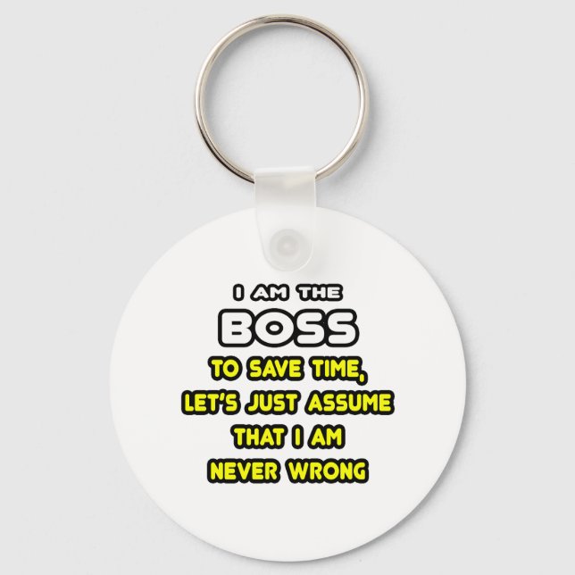 Funny Boss T-Shirts and Gifts Keychain (Front)