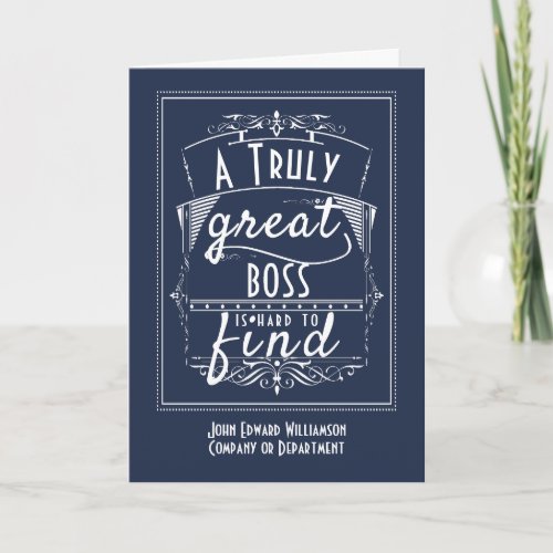 Funny Boss Thank You Appreciation Card